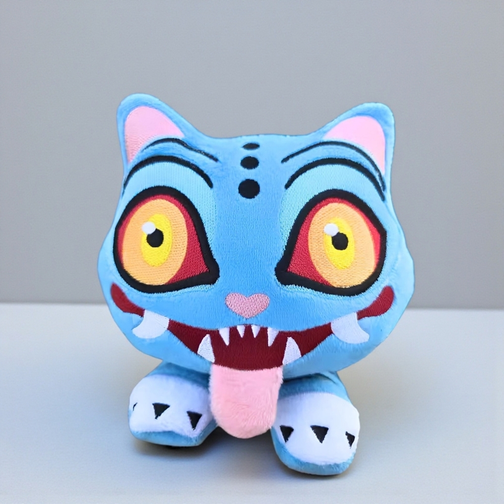 K-Pop Demon Hunters Plush Derpy Blue Tiger Stuffed Animal Kpop Christmas Gift - Picture 11 of 12
